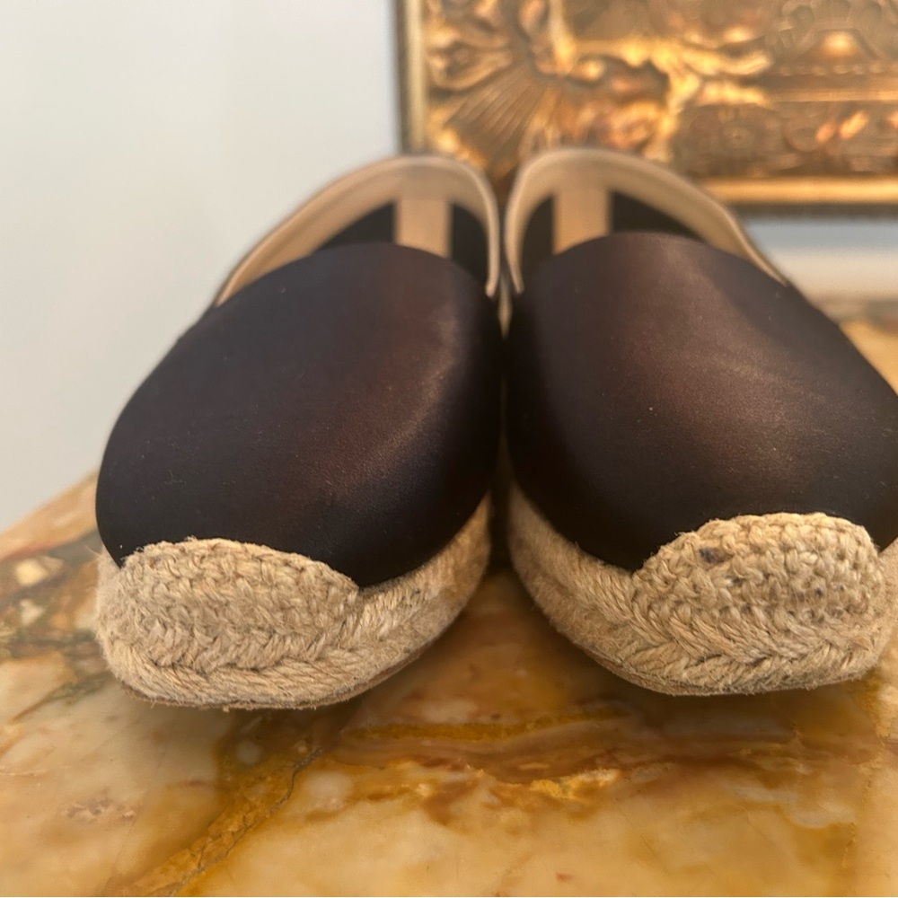 Christian Louboutin Black Flats Sleek Minimalist Design Espadrilles - Picture 5 of 12